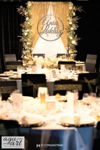 dekoracja sali weselnej, Wesele Art Deco