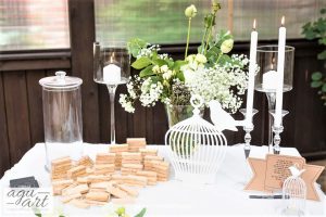 Klocki Jenga jako księga gości