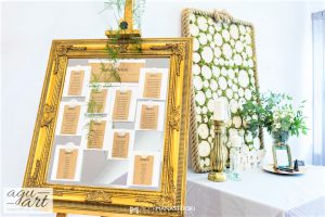 tablica z usadzeniem gości