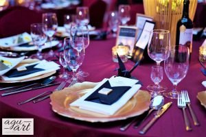 nakrycie dla gościa weselnego