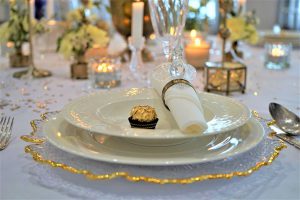 Nakrycie dla gościa weselnego