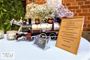 motyw podróży w dekoracji ślubnej