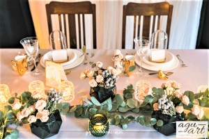 Dekoracja ślubna stołu prezydialnego zielona - Gdynia, Gdańsk