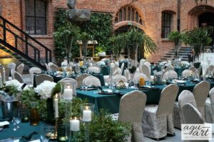 Wystrój sali weselnej na zamku w Gniewie