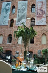 Wystrój sali weselnej na zamku w Gniewie