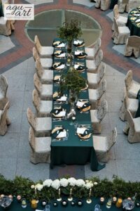 Wystrój sali weselnej na zamku w Gniewie