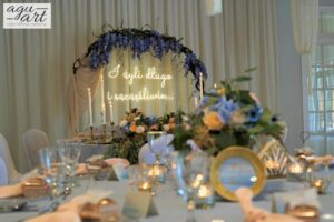 Dekoracja ślubna- W błękitach
