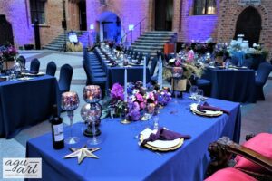 Dekoracja ślubna sali weselnej - zamek w Gniewie