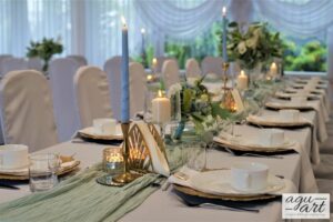 Dekoracja na chrzest- Miętą i błękitem pisane