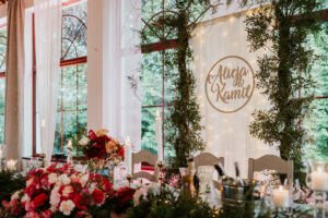 Dekoracja ślubna, kwiaty