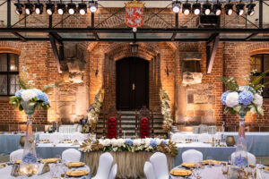 Dekoracja weselna na zamku w Gniewie